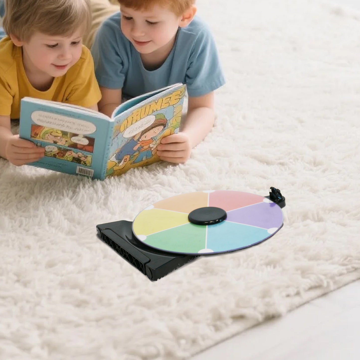 12" Tabletop Eagle-Themed Prize Wheel – 6 Color Slots, Erasable Surface, Spin Wheel for Trade Shows, Parties & Carnivals