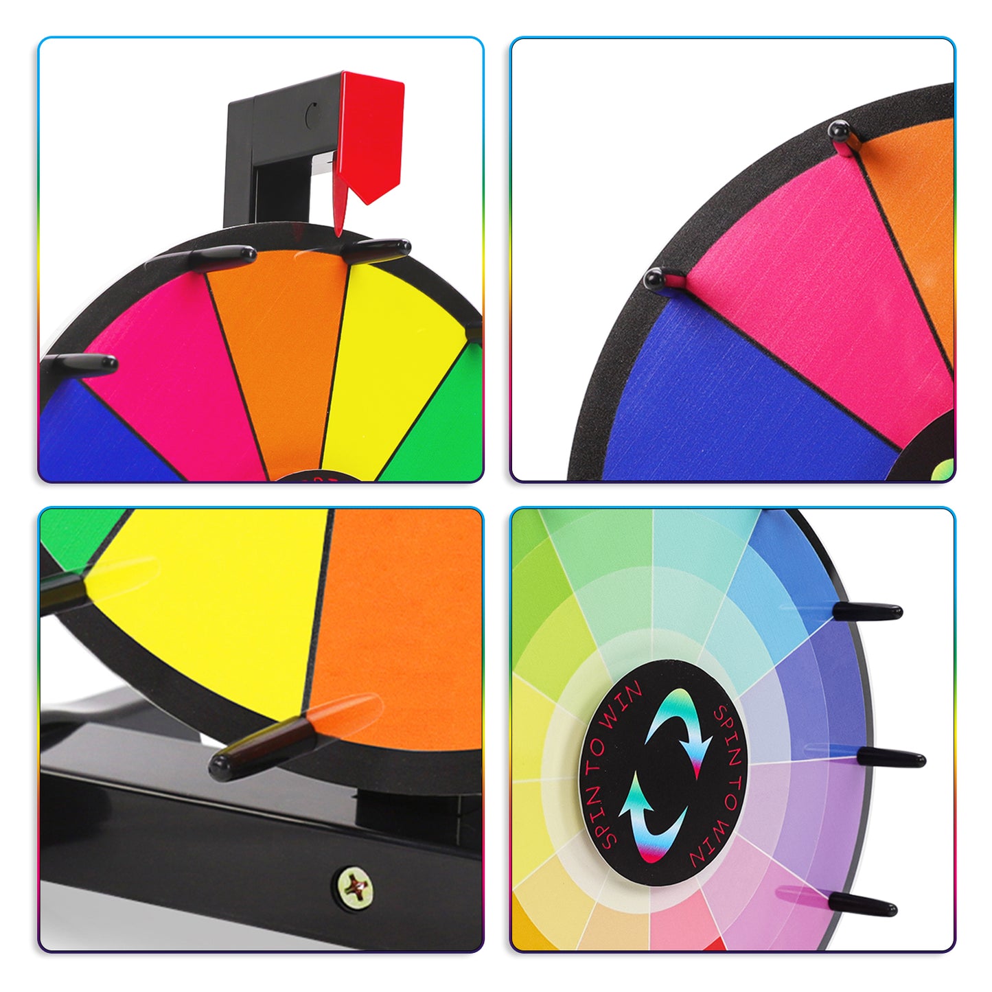 Prize Wheel Pegs & Red Pointer Replacement Kit – Spin Wheel Parts for Trade Shows, Carnivals & Parties