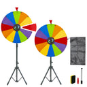 24" Spinning Prize Wheel with Stand – 14-Slot Prize Wheel Game with Detachable Design & Carrying Bag for Party, Carnival, Live Stream, Tradeshow