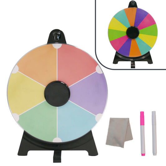 12" Tabletop Eagle-Themed Prize Wheel – 6 Color Slots, Erasable Surface, Spin Wheel for Trade Shows, Parties & Carnivals