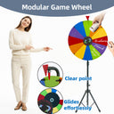 24" Spinning Prize Wheel with Stand – 14-Slot Prize Wheel Game with Detachable Design & Carrying Bag for Party, Carnival, Live Stream, Tradeshow