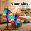24" Prize Wheel with Folding Tripod, Adjustable Height 44"-60", 14 Slots Dry Erase