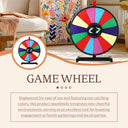 24" Tabletop Prize Wheel with 14 Slots – Stable Stand, Dry Erase & Marker for Trade Shows and Parties