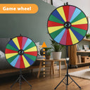 30" Prize Wheel with Adjustable Stand, 18 Slots, Dry Erase Spinla