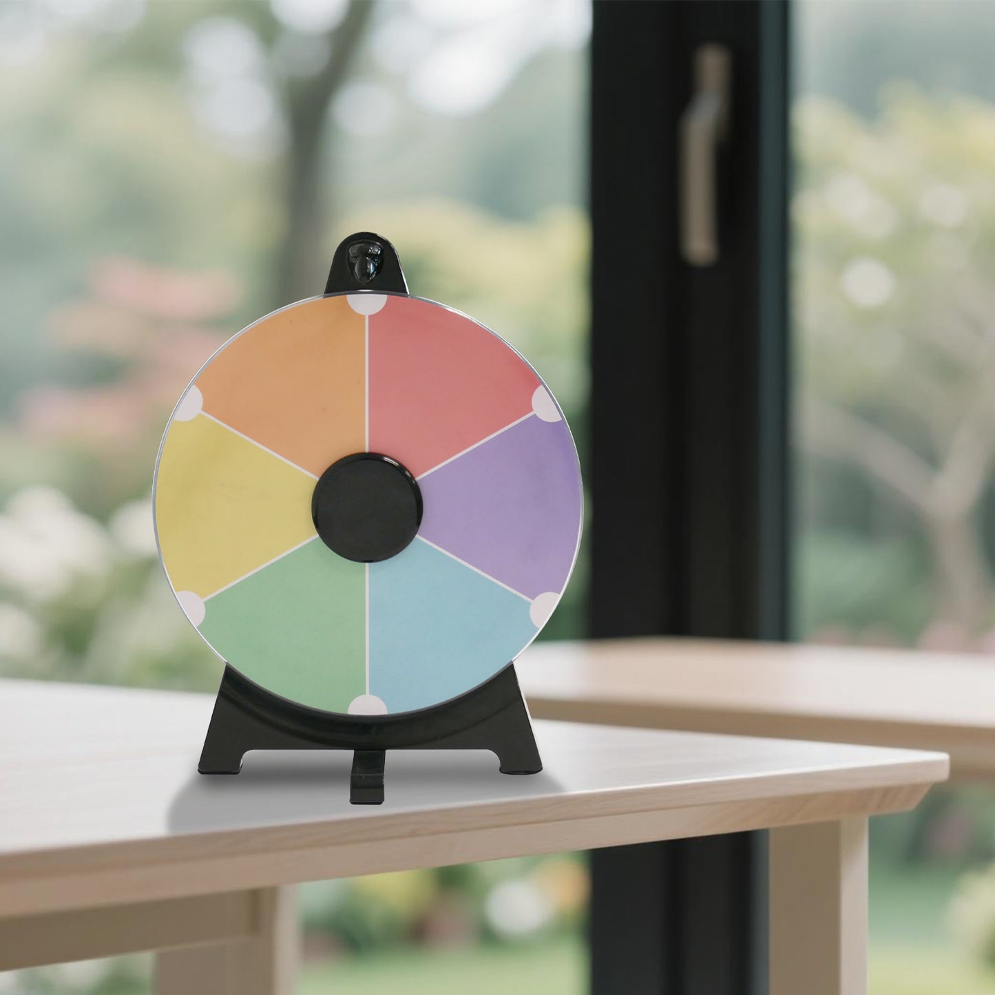 12" Tabletop Eagle-Themed Prize Wheel – 6 Color Slots, Erasable Surface, Spin Wheel for Trade Shows, Parties & Carnivals