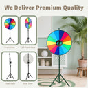 24" Prize Wheel with Folding Tripod, Adjustable Height 44"-60", 14 Slots Dry Erase Spinla