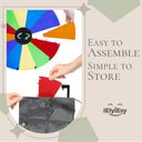 24" Spinning Prize Wheel – 12-Slot Detachable Fortune Wheel with Stand for Party, Carnival & Events