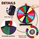 18" Tabletop Prize Wheel – 14 Slots, Durable Base, Dry Erase Spinner for Parties, Carnivals & Trade Shows