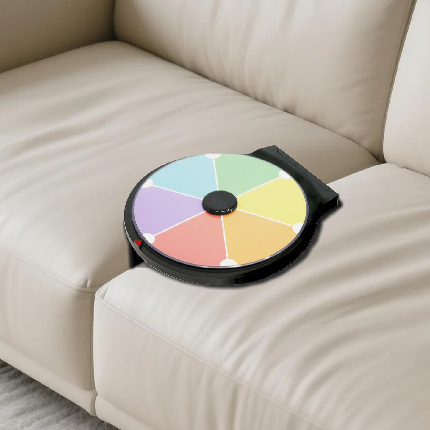 10" Double-Sided Tabletop Prize Wheel – 6 & 10 Slot Spin Wheel with Heavy Duty Base, Erasable Surface, Dry Erase Markers & Eraser for Party, Trade Show & Carnival