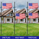 20FT Heavy Duty Black Aluminum Flag Pole – 2.0mm Thick with 3×5' Embroidered Flag