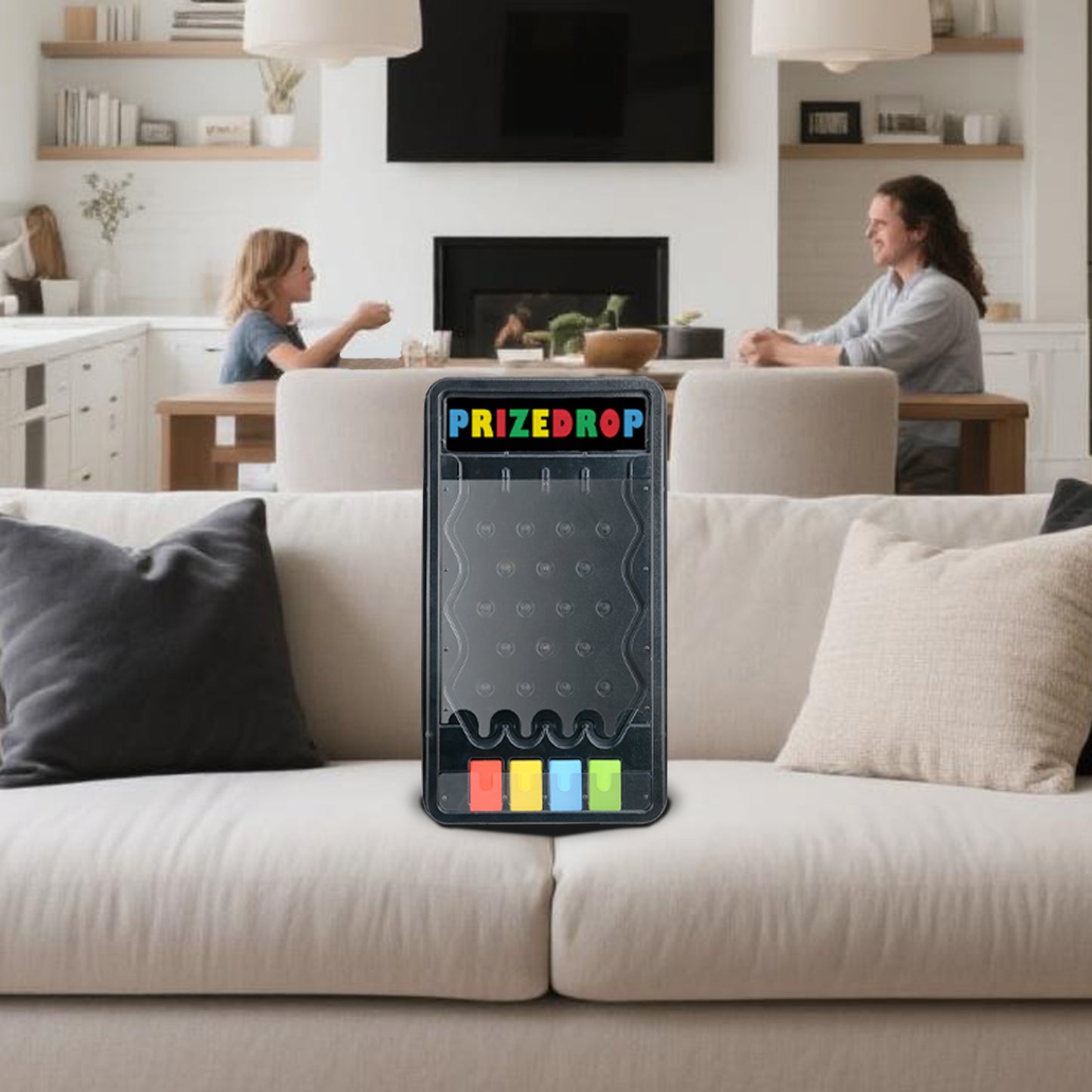 14" Tabletop Prize Drop Game Board with 8 Pucks, Foldable Stand for Party, Carnival & Trade Show