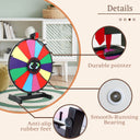 24" Tabletop Prize Wheel with 14 Slots – Stable Stand, Dry Erase & Marker for Trade Shows and Parties