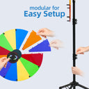 24" Spinning Prize Wheel with Stand – 14-Slot Prize Wheel Game with Detachable Design & Carrying Bag for Party, Carnival, Live Stream, Tradeshow