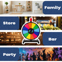 12" Tabletop  Prize Wheel – 12 Editable Slots, Heavy-Duty, Dry Erase Spinner for Trade Shows, Carnivals & Parties