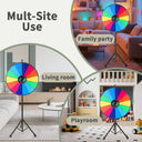 24" Prize Wheel with Folding Tripod, Adjustable Height 44"-60", 14 Slots Dry Erase Spinla