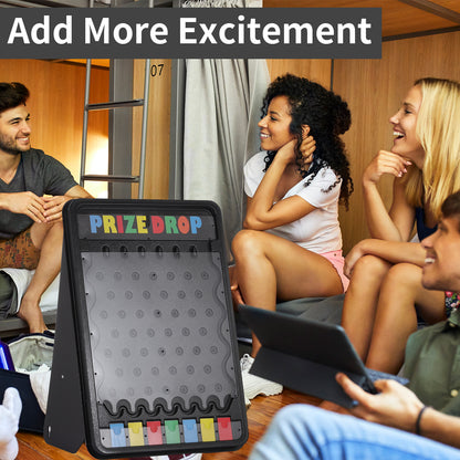 19" Tabletop Plinko Prize Drop Game Board – Foldable Stand with 10 Customizable Pucks for Party, Carnival & Tradeshow