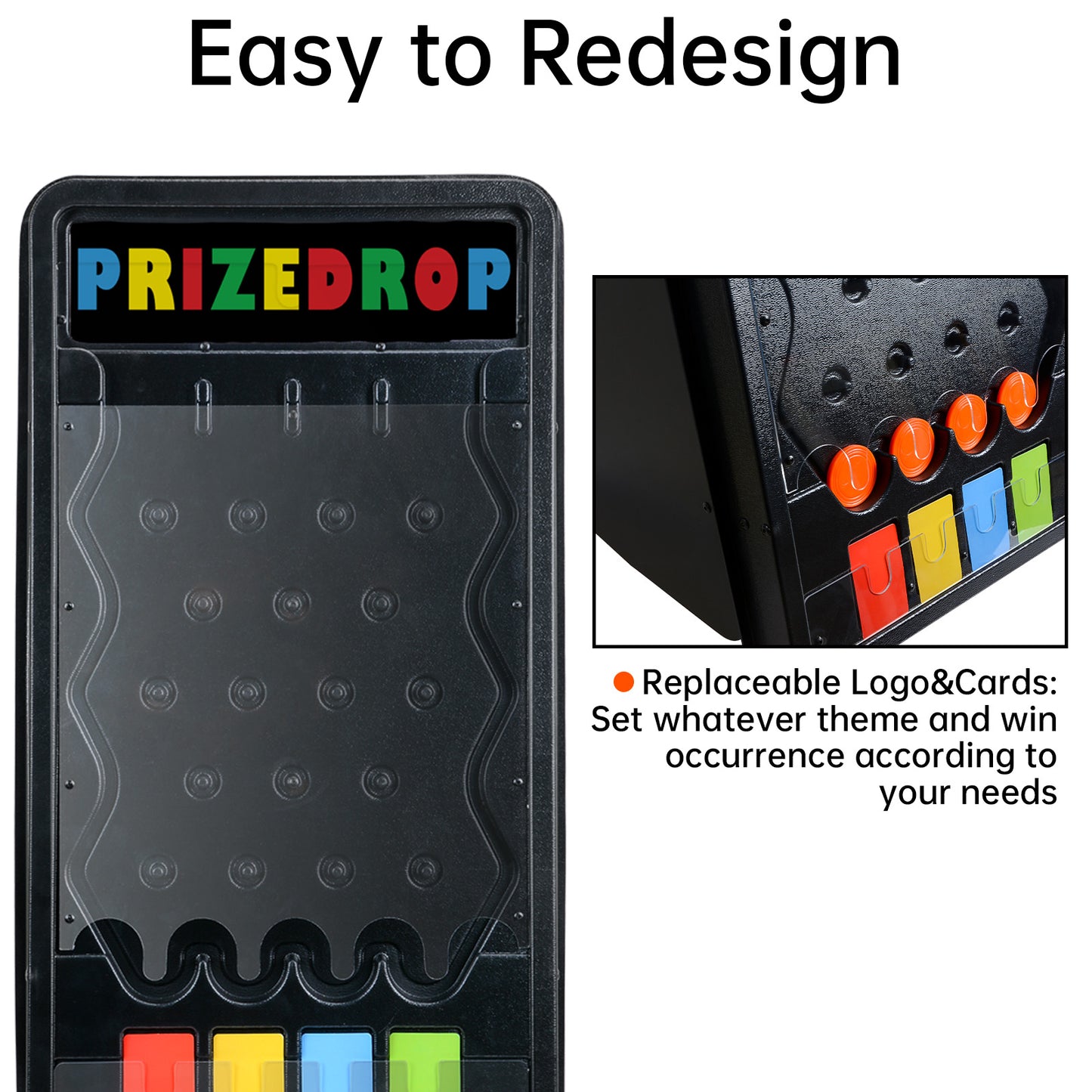 14" Tabletop Prize Drop Game Board with 8 Pucks, Foldable Stand for Party, Carnival & Trade Show