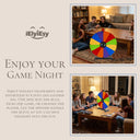 24" Spinning Prize Wheel – 12-Slot Detachable Fortune Wheel with Stand for Party, Carnival & Events