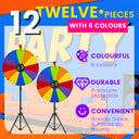 24" Spinning Prize Wheel with Stand – 14-Slot Prize Wheel Game with Detachable Design & Carrying Bag for Party, Carnival, Live Stream, Tradeshow