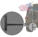 Universal 2" Hitch Mount Flag Pole Holder For Jeep, SUV, Truck, RV & Trailer | Fits Most Standard Flag Poles