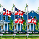 20FT Sectional Silver Flag Pole Kit – Heavy Duty Aluminum In-Ground Flagpole with Golden Ball Topper & Free American Flag