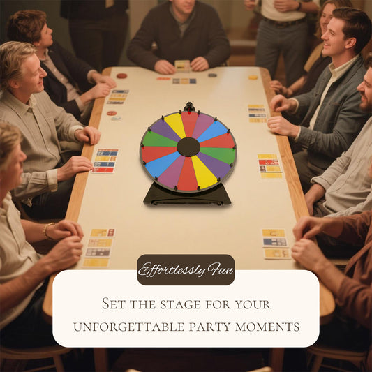 20" Prize Wheel – 14-Slot Tabletop Spinner with Stand & Accessories