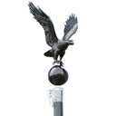 Eagle Flagpole Topper with Ball – Weatherproof ABS Finial for 20–30ft Flag Poles, Patriotic Outdoor Decor