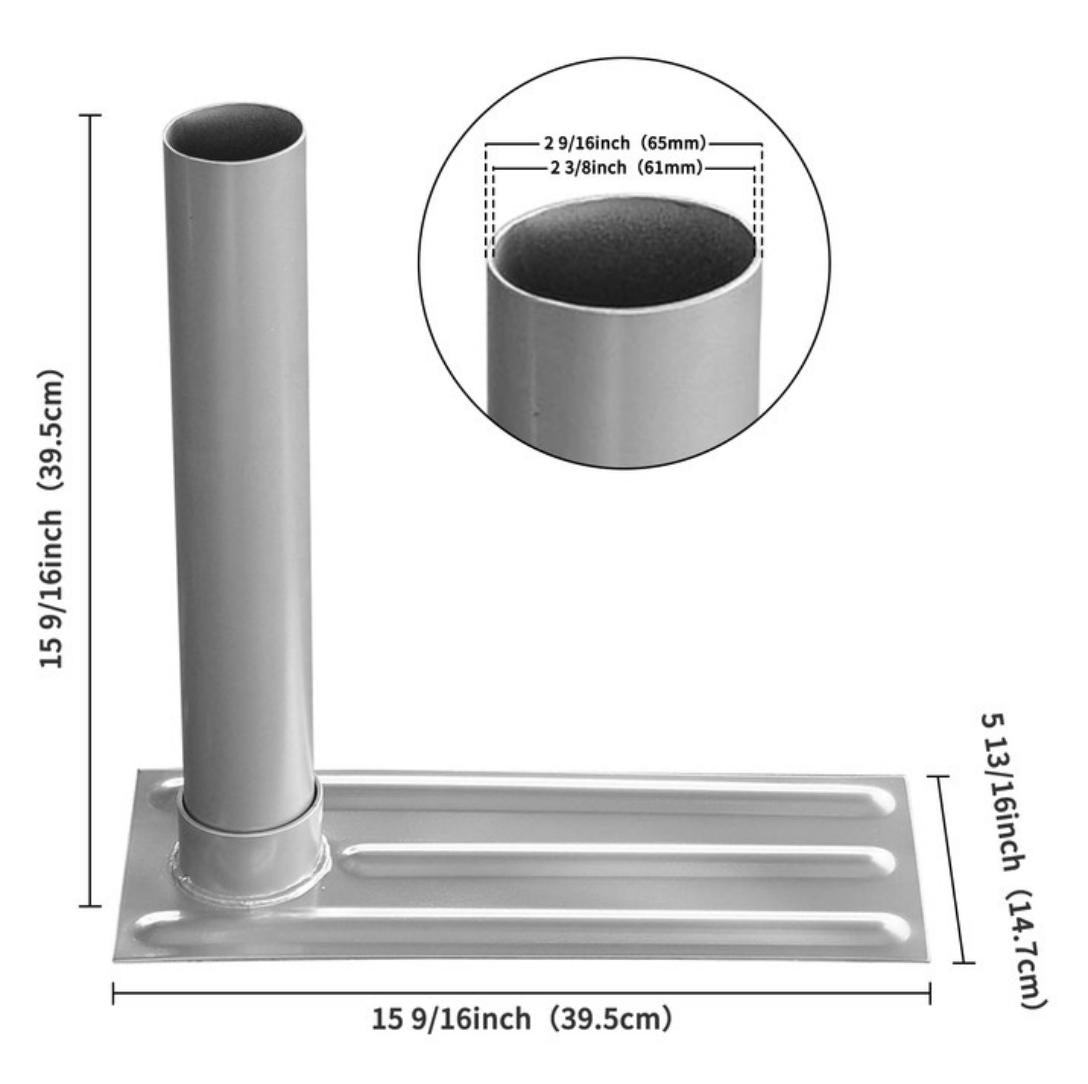 Portable Flag Pole Metal Tire Mount - Versatile Stand for 20/25ft Telescopic Flagpoles, Easy Setup, No Drill Required, Ideal for Cars, RVs, and Outdoor Events